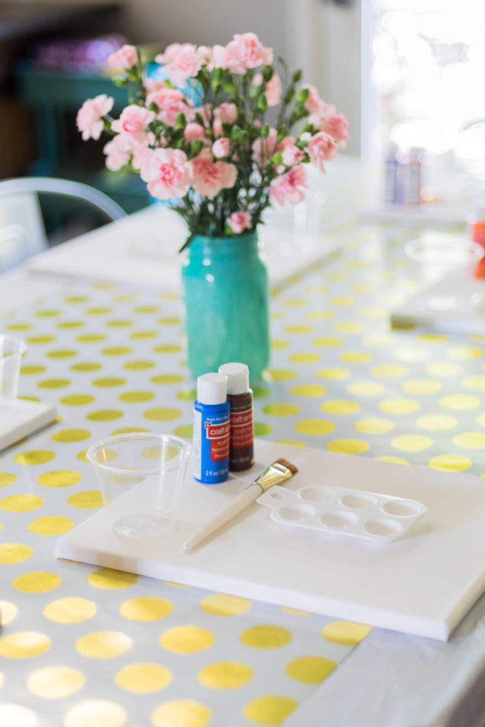simple-diy-birthday-paint-party-polka dot paper